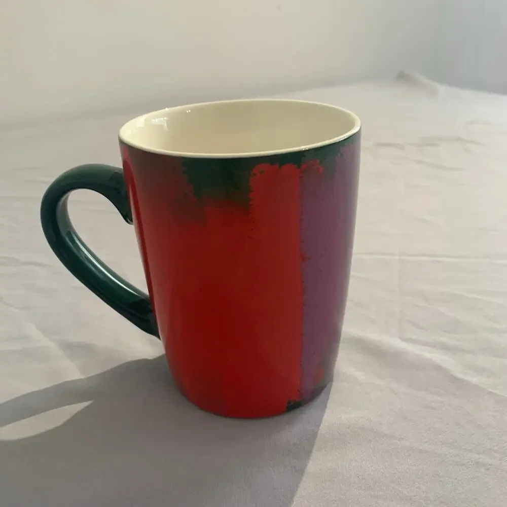 Starbucks Green Siren Mug (2021) + Multicolor Ceramic Mug – 10 fl oz